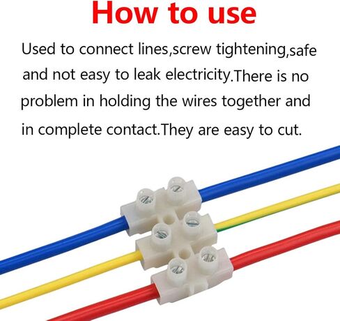 uxcell Terminal Strip Screw Terminal Barrier Block 60A 12 Position Dual Row Type H Wire Connector in Saudi Arabia