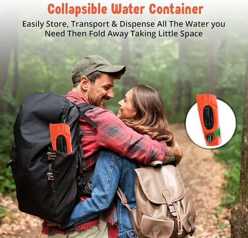 MAXD Camping Water Container - Water Storage Containers - Collapsible Water Container with Spigot - Portable Water Tank - water jug 3 gallon BPA Free - Camping Water Dispenser - Water Jug with Spout in Saudi Arabia