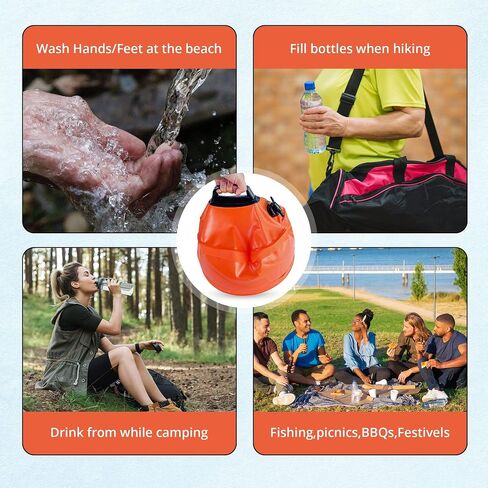 MAXD Camping Water Container - Water Storage Containers - Collapsible Water Container with Spigot - Portable Water Tank - water jug 3 gallon BPA Free - Camping Water Dispenser - Water Jug with Spout in Saudi Arabia
