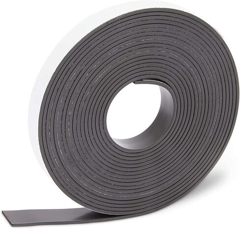 Bright Creations Magnetic Strips Tape with Adhesive Backing, 0.5 in x 12 ft, Flexible Sticky Magnet for Crafts, Peel and Stick Roll in Saudi Arabia