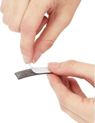 Bright Creations Magnetic Strips Tape with Adhesive Backing, 0.5 in x 12 ft, Flexible Sticky Magnet for Crafts, Peel and Stick Roll in Saudi Arabia