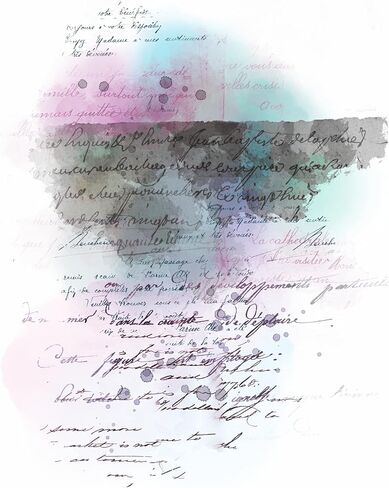 Colored Script Overlay Rice Paper, 8 x 10.5 inch - 6 x Different Printed Mulberry Paper Images 30gsm Visible Fibres for Decoupage Crafts Mixed Media Collage Art in Saudi Arabia