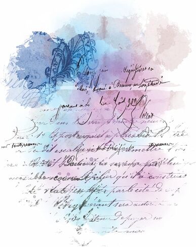 Colored Script Overlay Rice Paper, 8 x 10.5 inch - 6 x Different Printed Mulberry Paper Images 30gsm Visible Fibres for Decoupage Crafts Mixed Media Collage Art in Saudi Arabia