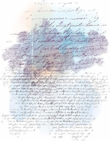Colored Script Overlay Rice Paper, 8 x 10.5 inch - 6 x Different Printed Mulberry Paper Images 30gsm Visible Fibres for Decoupage Crafts Mixed Media Collage Art in Saudi Arabia