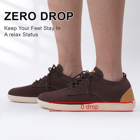 أحذية رياضية رجالية من relxfeet موضة أوكسفورد أحذية كاجوال للعمل بمقدمة واسعة أحذية مشي حافي القدمين بدون قطرة in Kuwait