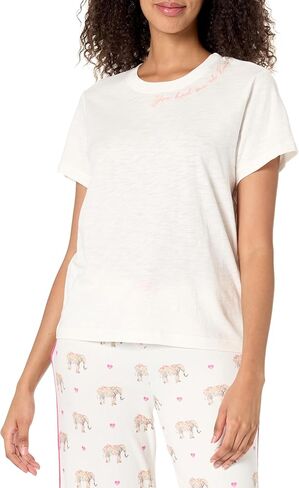PJ Salvage Women's Loungewear You Had Me at Rose Short Sleeve T-Shirt in Saudi Arabia