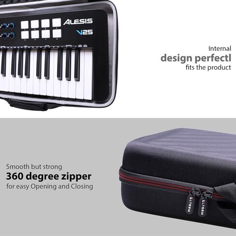 LTGEM Controller Case for Alesis V25 MKII USB MIDI Keyboard Controller Hard Storage Travel Protective Carrying Bag in Saudi Arabia
