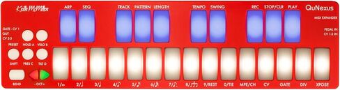كيث ماكميلين إنسترومنتس كوينكسوس ريد | وحدة تحكم بلوحة مفاتيح LED متوافقة مع 25 مفتاح USB MIDI MPE، مُسلسِل خطوات/مُتتابع الخطوات ذو 3 مسارات مع لمسة لاحقة مجسمة وتعديل قابل للتحديد لكل ملاحظة in Kuwait