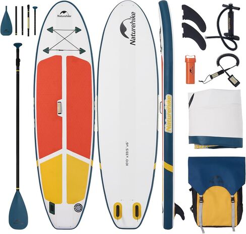 Naturehike Inflatable Stand Up Paddle Board (6 Inches Thick) with Premium SUP Paddle Board Accessories & Carry Bag, 17.6lbs Double Anti-Slip EVA Deck for Youth & Adults in Saudi Arabia