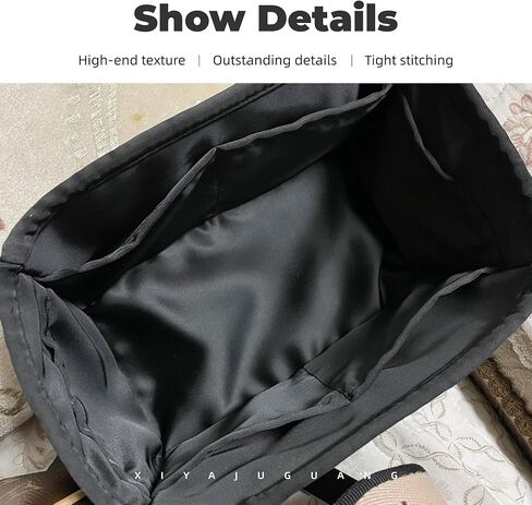 XYJG Purse Handbag Silky Organizer Insert Keep Bag Shape Fits LV Keepall XS/25/27/45/50/55 bags, Luxury Handbag Tote Lightweight Sturdy(Keepall 45,Black) in Saudi Arabia