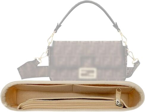 منظم محفظة من اللباد من Lckaey لحقيبة الرغيف الفرنسي من FENDI لمنظمي حقائب اليد من FENDI Y090Khaki-L in Kuwait