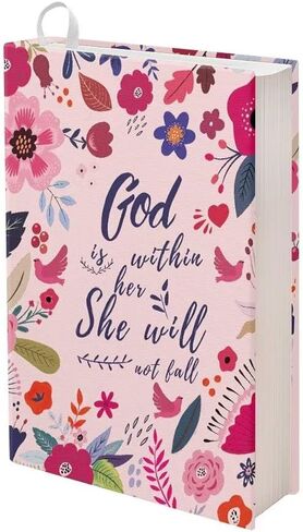 Rnyleeg Bible Book Cover God is Within Her She Will Not Fall,Book Covers for Textbooks,Jumbo Books Covers,Stretchable Book Covers for Hardcover Books,Ideal for School Textbooks in Kuwait