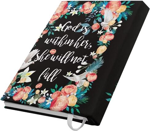 Rnyleeg Bible Book Cover God is Within Her She Will Not Fall,Book Covers for Textbooks,Jumbo Books Covers,Stretchable Book Covers for Hardcover Books,Ideal for School Textbooks in Kuwait