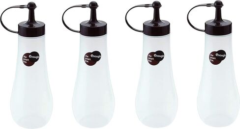 JapanBargain 3272, Japanese Squeeze Bottle Squirt Condiment Bottle Oil Bottle Soy Sauce Dispenser for Kitchen Made in Japan, 12oz, Chocolate in Saudi Arabia