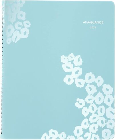 AT-A-GLANCE 2024 مخطط أسبوعي وشهري، كتاب مواعيد كل ساعة، 8-1/2 بوصة × 11 بوصة، كبير، لاسي (541-905-24) in Kuwait