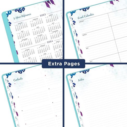 AT-A-GLANCE 2024 مخطط أسبوعي وشهري، كتاب مواعيد كل ساعة، 8-1/2 بوصة × 11 بوصة، كبير، لاسي (541-905-24) in Kuwait
