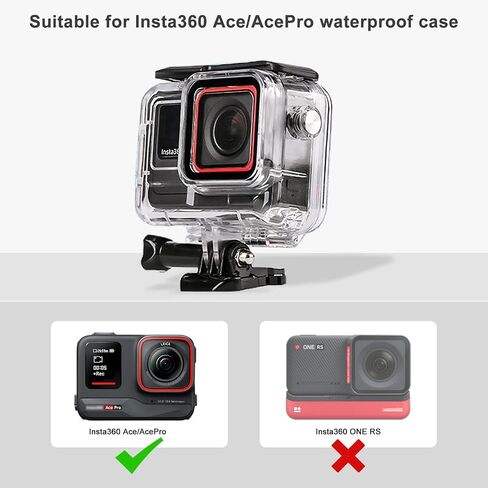 FitStill 60M/196FT Underwater Waterproof Diving Housing Compatible for Insta 360 Ace Pro,Protective Cover Shell with Accessories for Ace Pro Action Camera in Saudi Arabia