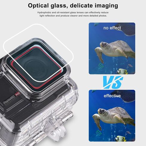 FitStill 60M/196FT Underwater Waterproof Diving Housing Compatible for Insta 360 Ace Pro,Protective Cover Shell with Accessories for Ace Pro Action Camera in Saudi Arabia
