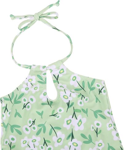 LIZENS Girls' Swimwear Halter one Piece Neck Wrap Beach Bathing Suit for Girls Tie Toddler Cute Kids Swimsuit in Saudi Arabia