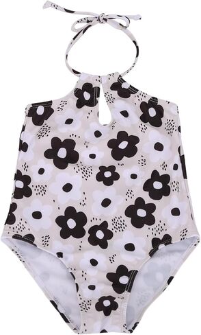 LIZENS Girls' Swimwear Halter one Piece Neck Wrap Beach Bathing Suit for Girls Tie Toddler Cute Kids Swimsuit in Saudi Arabia