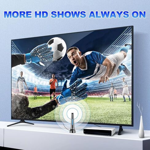 Indoor TV Antenna, TV Antenna for Smart TVS, Strong Magnetic Base, Perfect Remote Reception for Receiving 4K 1080P Channels Over Long Distances, Free Support for Local Channels in Kuwait