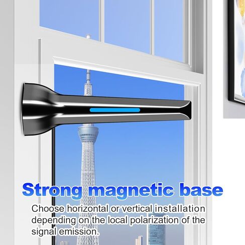 Indoor TV Antenna, TV Antenna for Smart TVS, Strong Magnetic Base, Perfect Remote Reception for Receiving 4K 1080P Channels Over Long Distances, Free Support for Local Channels in Kuwait