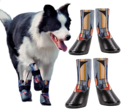 MenPetsonline Waterproof Dog Socks,Anti Slip Paw Protectors for Rain and Snow,Durable, Quiet, and Senior-Friendly Dog Boots for Small, Medium, Large Dogs. in Saudi Arabia