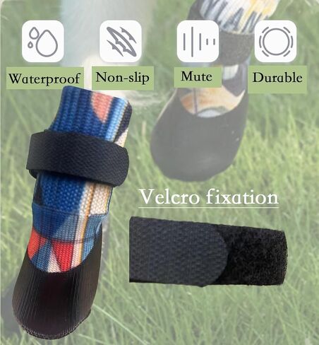 MenPetsonline Waterproof Dog Socks,Anti Slip Paw Protectors for Rain and Snow,Durable, Quiet, and Senior-Friendly Dog Boots for Small, Medium, Large Dogs. in Saudi Arabia