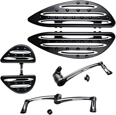 دواسة ذراع الفرامل من Astra Depot + أوتاد ناقل الحركة الأمامية والخلفية متوافقة مع 2014-2019 Harley Touring FLH FLT in Kuwait