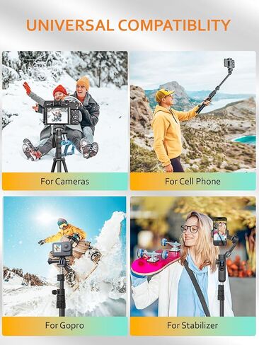 AOCHUAN 1.7M Complete Camera Tripod for Smartphones Camera Gimbal Stabilizers w/ 0.44m ~1.7m Aluminum Alloy Lighting Stand(T20) in Saudi Arabia