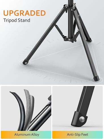 AOCHUAN 1.7M Complete Camera Tripod for Smartphones Camera Gimbal Stabilizers w/ 0.44m ~1.7m Aluminum Alloy Lighting Stand(T20) in Saudi Arabia