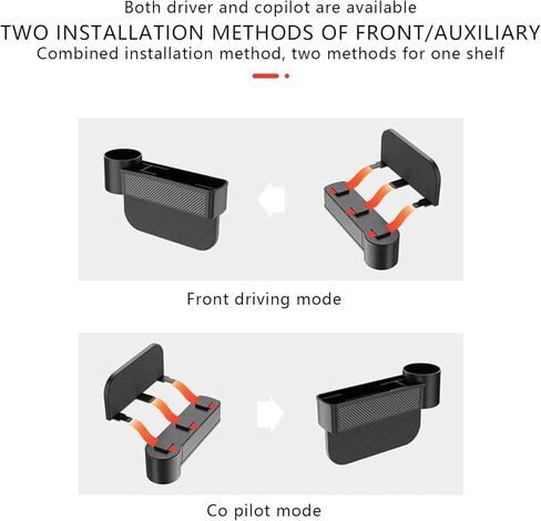 منظم حشو فجوات مقعد السيارة مع حامل أكواب، صندوق تخزين منظم فجوات مقعد السيارة باللون الأسود، جيب مقعد أمامي متعدد الوظائف لحمل الهاتف والنظارات الشمسية in Kuwait