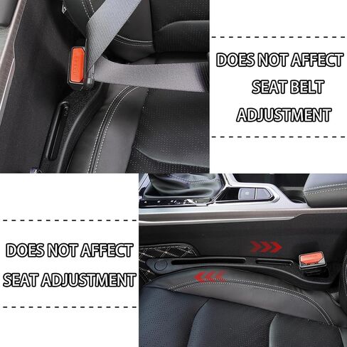 Car Seat Gap Filler - 2 PCS Car Gap Filler Organizer for Car Seat - 2in1 Universal Seat Gap Filler Fits Car Truck SUV, Fill the Gap Between Seat & Console, Organizer Stop Things from Dropping, Black in Saudi Arabia