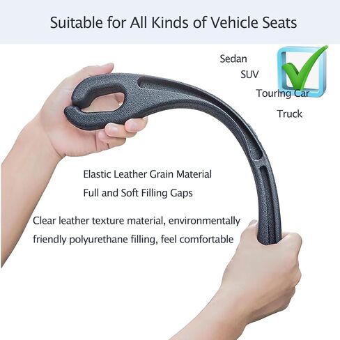 Car Seat Gap Filler - 2 PCS Car Gap Filler Organizer for Car Seat - 2in1 Universal Seat Gap Filler Fits Car Truck SUV, Fill the Gap Between Seat & Console, Organizer Stop Things from Dropping, Black in Saudi Arabia