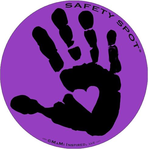 Safety Spot Magnet - Kids Handprint for Car Parking Lot Safety - Colored Background with Handprint (Green) in Saudi Arabia