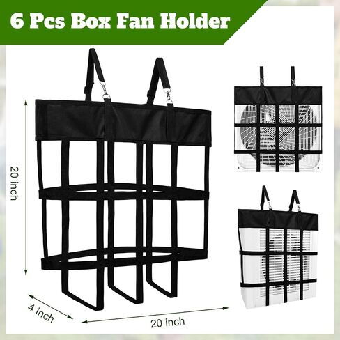 Tessco 6 Pcs Box Fan Holder Horse Fan Holder Box Fan Holders for Stall Horse Stall Fan Bag Hanging Horse Fan Holder Box Fan Bag, Black in Saudi Arabia