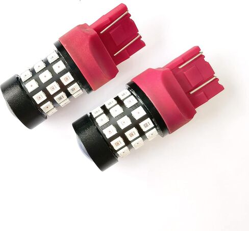 NorthAmerica Remote 7440 7443 LED مصابيح الفرامل القوية، W21W T20 إسفين 7440LL 7443LL 7443-SRCK، 7443-CK 7440ST W21W 12V أضواء إيقاف 2835 SMD بديلة للسيارات والشاحنات، أحمر نقي in Kuwait