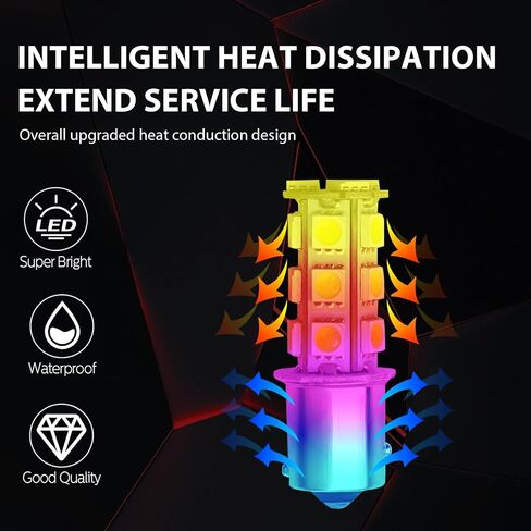 ZKFAR Pack-4 Car Lights, Car Turn Signal Lights, 1156 LED Bulbs, Automobile LED Lights Replacements, Universal for Most Cars, Trucks and SUVs (Blue) in Saudi Arabia