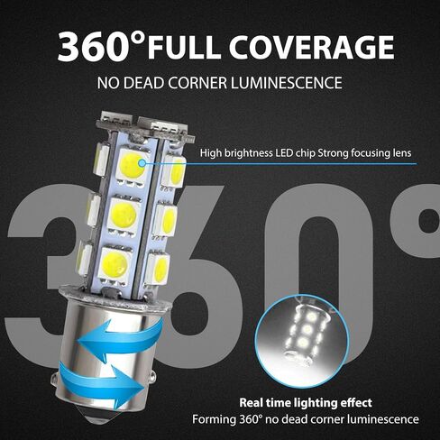 ZKFAR Pack-4 Car Lights, Car Turn Signal Lights, 1156 LED Bulbs, Automobile LED Lights Replacements, Universal for Most Cars, Trucks and SUVs (Blue) in Saudi Arabia