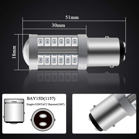 Sidaqi 2 قطعة العنبر 1156 BAU15S PY21W مصابيح LED 900LM فائقة السطوع الأمامية والخلفية أضواء إشارة الانعطاف لشاحنة مقطورة السيارة 5630 33SMD 12-30 فولت 3.6 وات in Kuwait