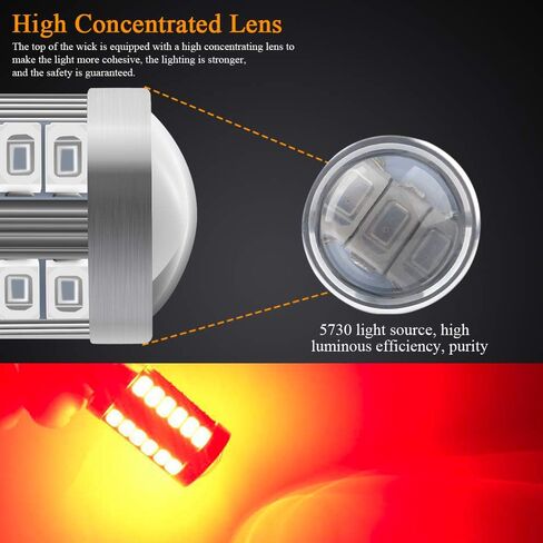 Sidaqi 2 قطعة العنبر 1156 BAU15S PY21W مصابيح LED 900LM فائقة السطوع الأمامية والخلفية أضواء إشارة الانعطاف لشاحنة مقطورة السيارة 5630 33SMD 12-30 فولت 3.6 وات in Kuwait