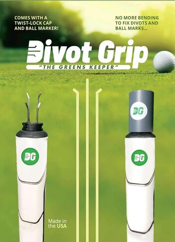 Divot Tool for Your Putter. Divot Grip attaches to The Back of You Golf Putter Grip. Fix's Divot/ballmarks on The Green Without Bending Over. Comes with Ball Marker. Help Save Our Greens!!!! in Saudi Arabia