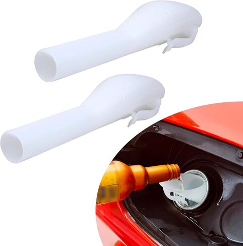 UGSHY قطعة واحدة من أنبوب قمع خزان الوقود، ملحقات خزان الوقود المتينة، مجموعة استبدال السيارات، متوافقة مع Ford 8U5A-17B068-EB 1782177 1833948 2050651 (أبيض) in Kuwait