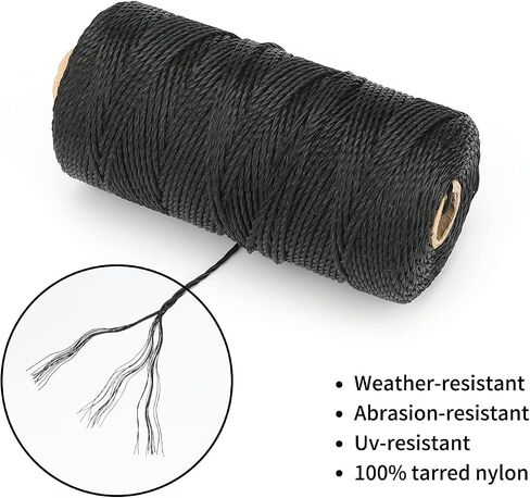 KINGLAKE Orange Mason Line String Line, Nylon Twine String, 18 Braided Durable Nylon Twine for Garden, Masonry, 300 Feet Fluorescent Orange Construction String Brick Line, DIY Crafts Decor String in Saudi Arabia