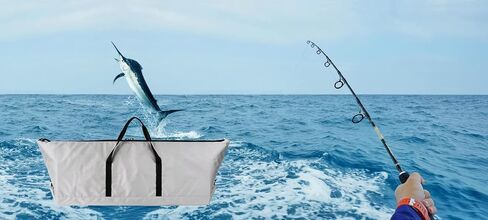 Roadaniel Insulated Fish Cooler Bag, Leakproof Fish Kill Bag, Portable Large Fishing Cooler Bag for Outdoor Tarvel, Sweat Proof Design, Keep Ice Cold and Fresh All Day Long in Saudi Arabia
