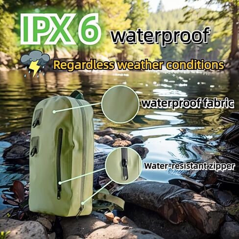Lfokd Waterproof Fishing Backpack with Rod Holder, Fly Fishing Sling Bag Tackle Box for Men in Saudi Arabia