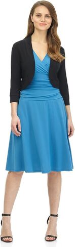 Rekucci Women's Soft Knit Rounded Hem Stretch Bolero Shrug in Saudi Arabia