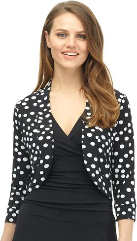 Rekucci Women's Soft Knit Rounded Hem Stretch Bolero Shrug in Saudi Arabia