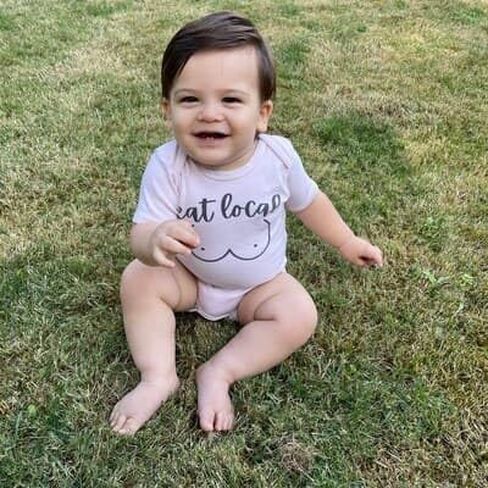 Eat Local Onesie Breastfeeding Baby Bodysuit Funny Infant Shower Gift I'm Past Milk Drunk I'm Tit Faced Breastfed Onesie (0-6 Months, Cute Print-Long Sleeve Bodysuit) in Saudi Arabia