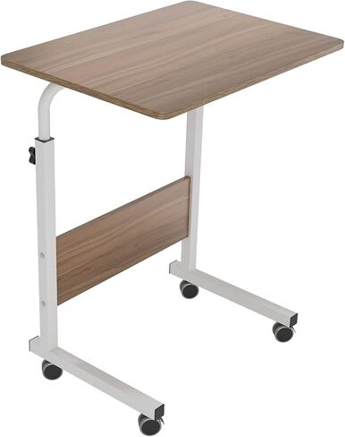 soges 23.6 inch Standing Laptop Rolling Desk, Height Adjustable, Vintage in Saudi Arabia